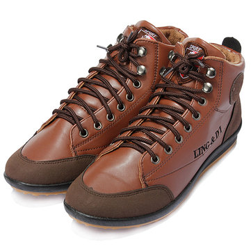 Hommes Casual High Top Sneakers Chaussures à talons Chaussures à lacets